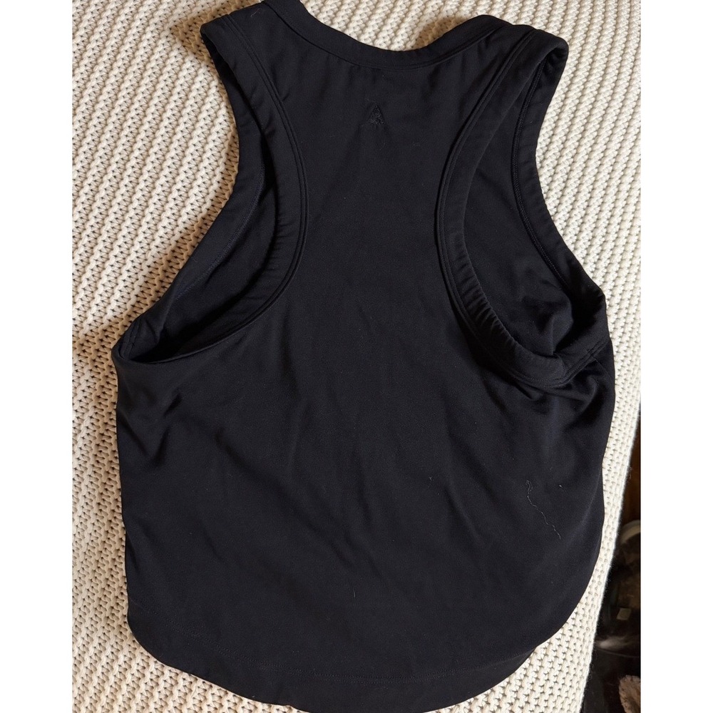 Vitality Women Black High Neck Racerback Tank Top Shelf Bra Small Medium